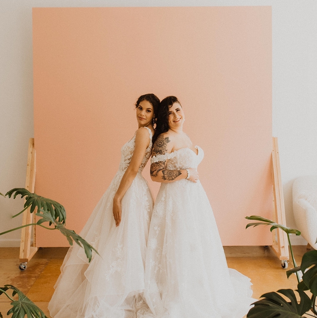 Tulle - Halter Neck Boho A-Line Lace Wedding Dress, Blush – Jinza Bridal